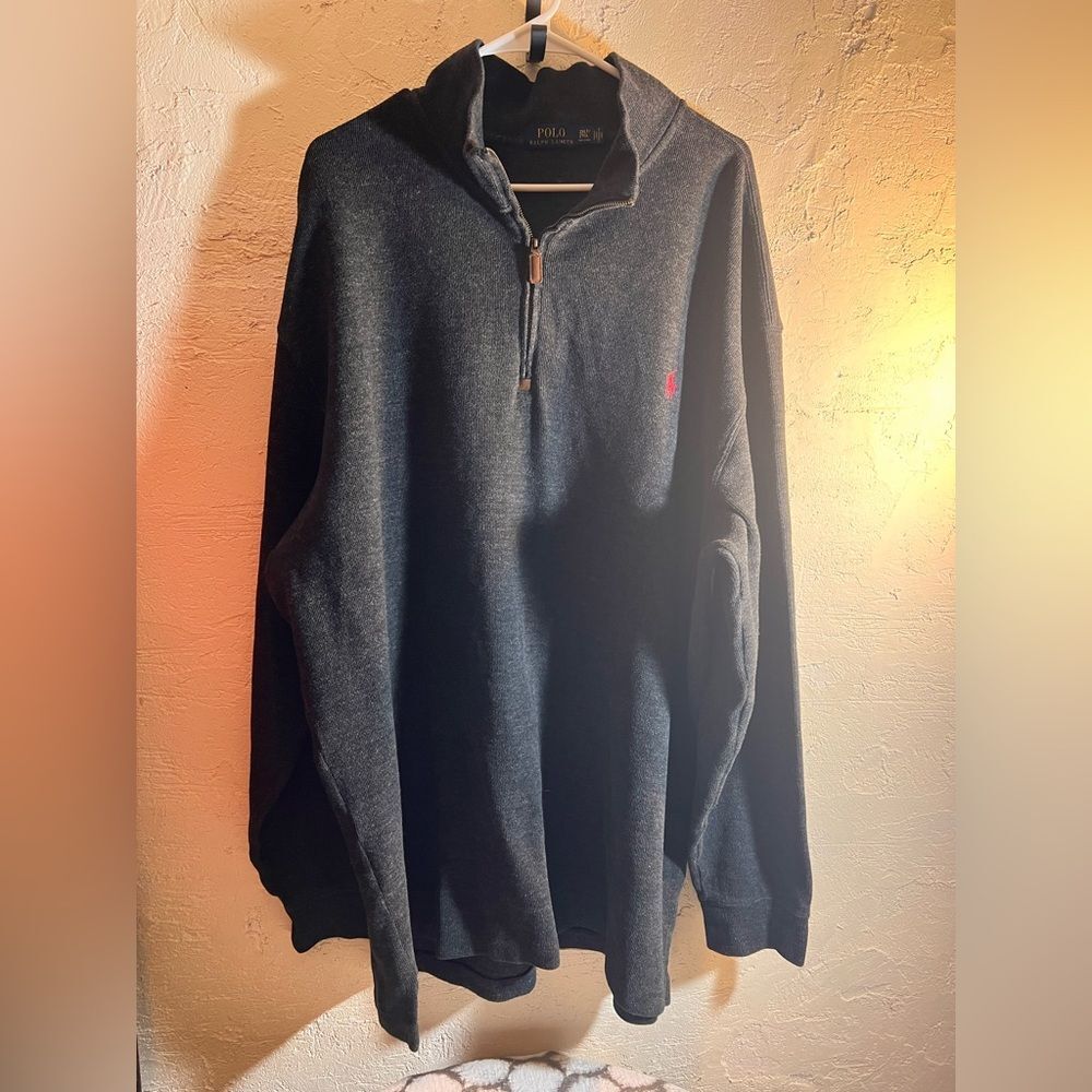 Ralph Lauren Polo Charcoal Zip-Up Sweater 2XLT